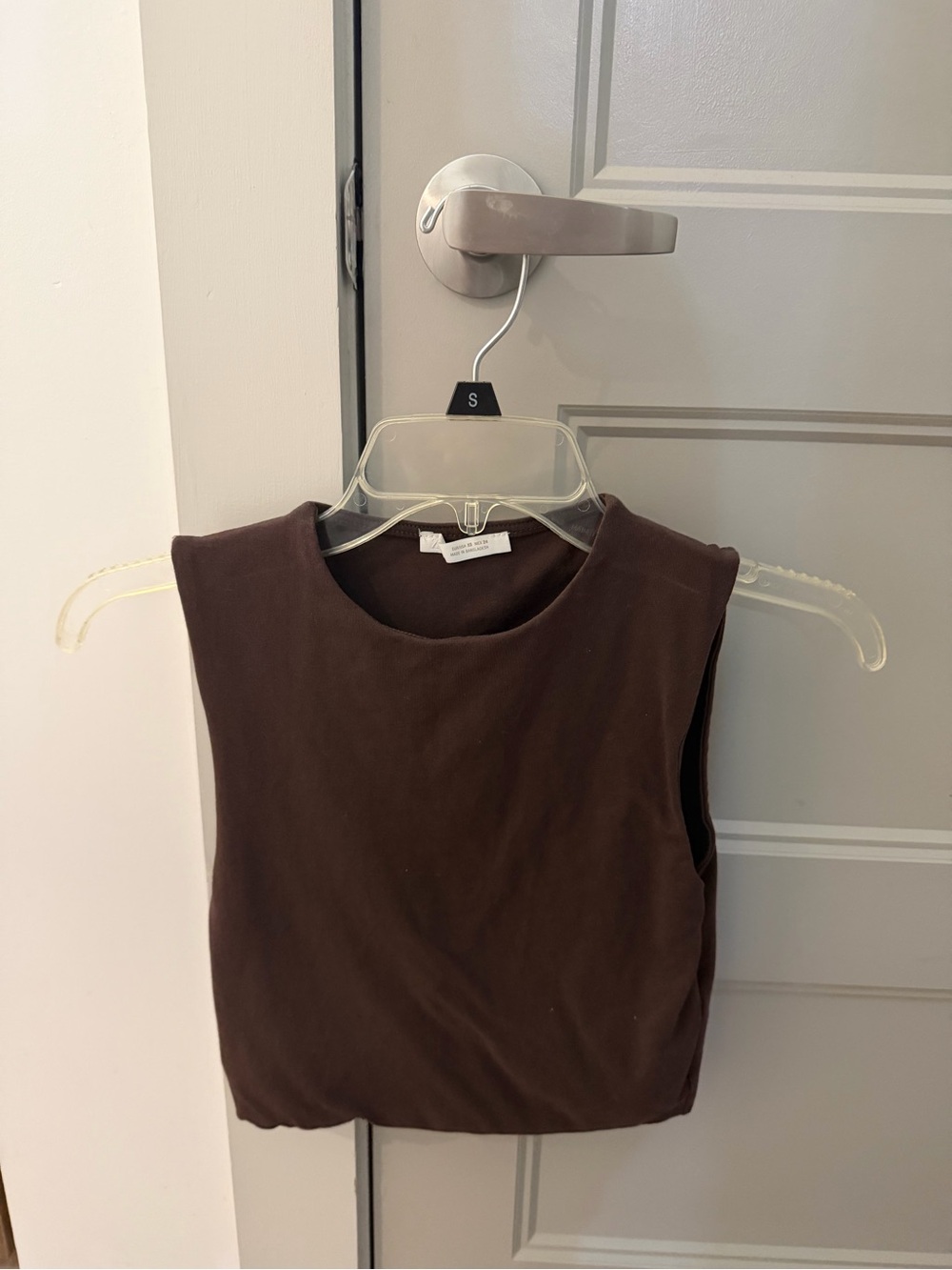 Zara Brown Sleeveless Tank Top